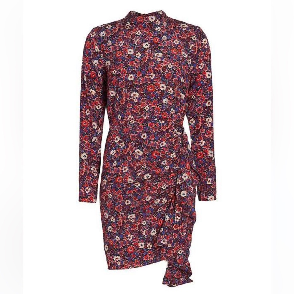 NWT Veronica Beard Louella Dress in Berry Multi Floral Size 8 - Picture 2 of 11